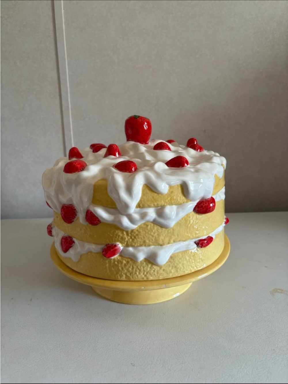 Vintage Hand Painted Cake Server